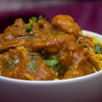 Lamb Curry Bowl · Specially marinated boneless lamb pieces, slowly cooked in butter and tomato gravy with spic...