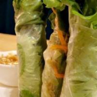 Fresh Roll · Alfalfa, carrots, cucumber, lettuce, cilantro wrapped in rice paper served with peanut sauce...