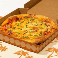 Gluten Free Margharita Pizza · Tomato sauce, basil, and fresh mozzarella.