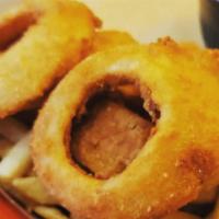 Homemade Onion Rings · Thick sliced, hand dredged onion rings