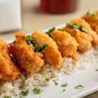 Shrimp Bourbon Street · Flash fried shrimp served with an orange marmalade horseradish dipping sauce and a side of R...