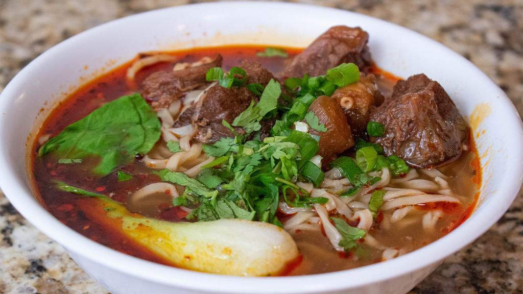 Sichuan Beef Noodle Soup · Spicy. Most authentic street style beef cooked in spicy bean paste with fresh noodles.