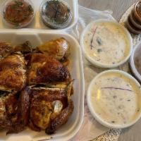 Mini Pack · 1 whole chicken choice of 3 medium size orders, tortillas and pico De gallo. Serves 2-3 peop...