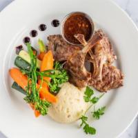 Lollipop Lamb Chops · New Zealand lamb chops sautéed in extra virgin olive oil. Served with mashed potatoes, seaso...