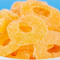 Pineapple Gummy Rings (1/2 Lb) · These taste just like the real thing. A combo of citrusy, tart, tangy, and sweet. These gumm...