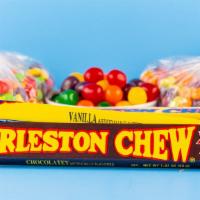 Charleston Chew Chocolate · Created in 1925, this “big ol” candy bar features a light chewy flavored nougat with a delic...