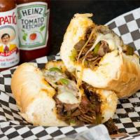 Roma'S Cheese Steak Sandwich · Most popular. Grilled Onions, Peppers, Mayo And Cheese.
