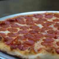 Large Pepperoni Pizza · Fresh mozzarella, crisp pepperoni, house made pizza sauce