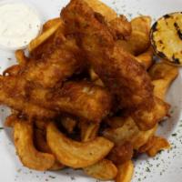 Fish & Chips · House-made 805 beer battered Cod, tartar sauce, and sidewinders fries.