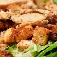 Chicken Caesar Salad Combo · Romaine lettuce, Parmesan cheese, grilled chicken, croutons and Caesar dressing.