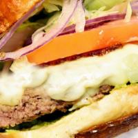 Cheeseburger Combo · Served with five oz Angus beef patty, American cheese, lettuce, tomato, red onion, mayonnais...