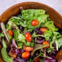 Mista · Mixed greens, cherry tomatoes, and balsamic dressing.