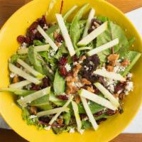 Best House · Mixed greens and romaine, dried cranberries, caramelized walnuts, apples and gorgonzola with...