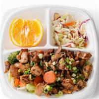 Chicken Plate · NAE (no antibiotics ever) chicken, with your choice of white or brown rice, veggies or salad...