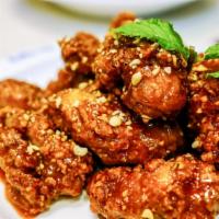 Spicy Korean Wings · 6 Pieces of Spicy Korean Chicken Wings tossed in Fried Chili Oil and Roasted Peanuts,
Served...