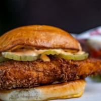 Fried Chicken Sandwich · spicy mayo, pickles