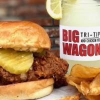 Hot Chicken Sandwich Combo · hot chicken, spicy mayo, pickles
waffle fries or BW potato chips, drink