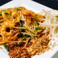 Pad Thai · Rice stick noodle, egg, tofu, bean sprout and chives.