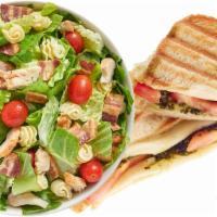 Salad / Panini · Create your own style with your choice of any half salad and half panini.  90-960 cal.