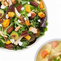Salad / Soup · Create your own style with your choice of any half salad and small soup. Upgrade soup size f...