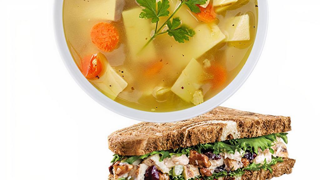 Sandwich / Soup · Create your own style with your choice of any half sandwich and small soup. Upgrade soup size for an additional charge. 90-960 cal.
