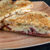 Ruben · Grilled pastrami, grilled rye, melted swiss cheese topped with kraut. Your choice of thousan...