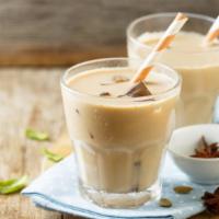 Iced Chai Latte · A warm blend of black tea and a selection of rich spices with milk over ice.