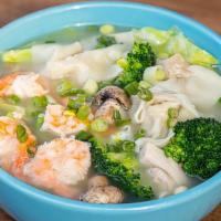 Wonton Soup · Shrimp, Chicken, Wonton and vegetables
