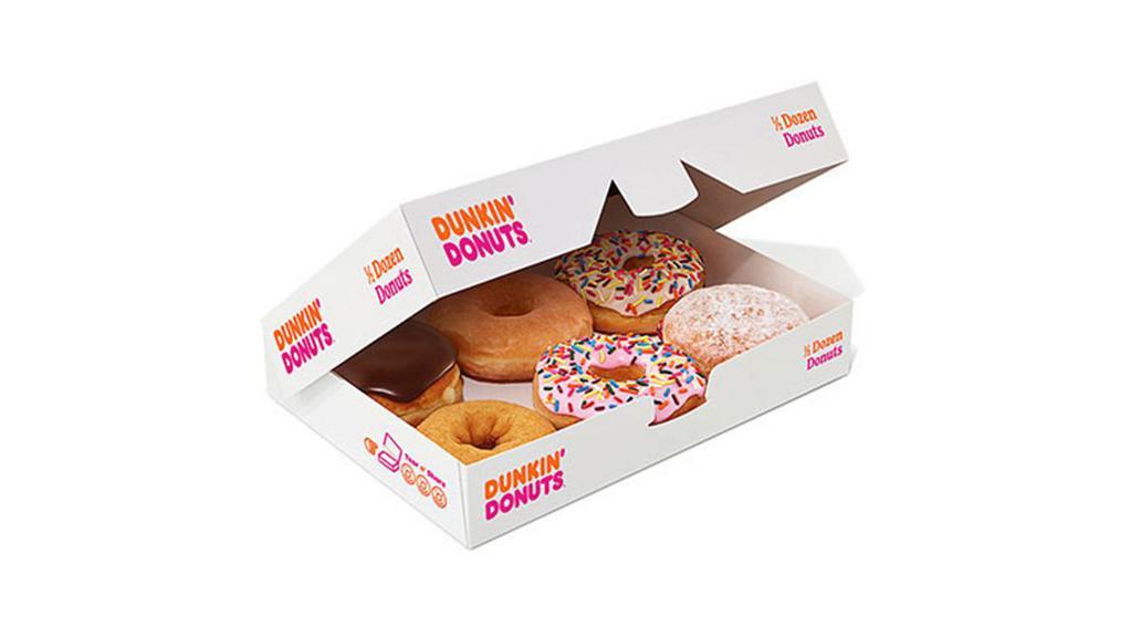 1/2 Dozen Donuts · A delicious variety of 6 assorted donuts. Max 6 per order.