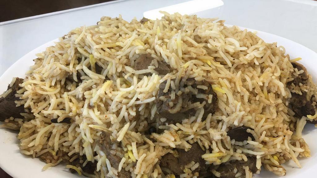 Lamb Biryani · Top menu item. Lamb pieces marinated in special spices cooked with aromatic rice.