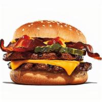 Bacon Double Cheeseburger · Make room for our Bacon Double Cheeseburger, two signature flame-grilled beef patties topped...