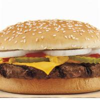 Quarter Pound King · Featuring flame-grilled 100% beef, topped with all of our classic favorites: American cheese...