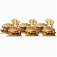 Family Bundle · Includes 3 Whoppers, 3 Cheeseburgers, 4 Medium Fries. No substitutions and not valid on spec...
