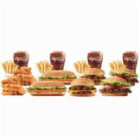 Ultimate Party Bundle · Includes 2 Whoppers, 2 Double Cheeseburgers, 2 Original Chicken Sandwiches, (1) 20pc Chicken...