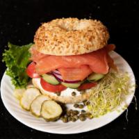Slice Lox & Cc Sandwich · Included: Lox,CC,Capers  &  All Veggies