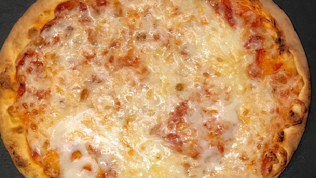 Cheese Please Pizza · Red sauce, Mozzarella.