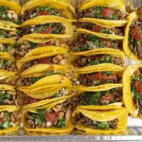 Street Taco Tray 50 Pc · 50 street tacos
topped with onion, salsa, and cilantro
AVAILABLE in carne asada or grilled c...