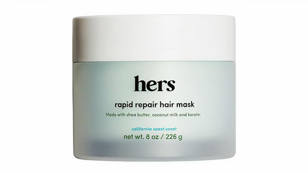 Hers Hydrating Rapid Repair Hair Mask (8 Oz) · Hers Hydrating Rapid Repair Hair Mask is not the kind of mask you hide behind. The deep conditioner helps repair damaged and dry hair with a combination of shea butter, cupuacu butter, coconut oil, and keratin.
