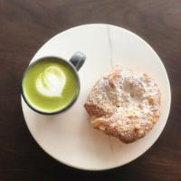 Matcha Latte · Green tea powder steamed milk and vanilla-bean syrup.