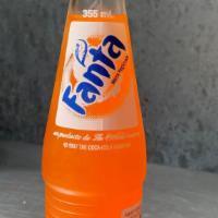 Mexican Fanta · In a glass bottle, made with pure cane sugar.  500 ml