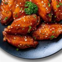 California Fire Wings · 8 pieces of perfectly fried hot wings carefully glazed with our delicious sweet and spicy sa...