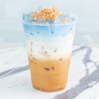 Toffee Latte · Sweet & creamy, topped with English toffee bits