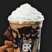 Mexican Mocha Chiller · Blended Mocha with hints Of Vanilla, Almond & Cinnamon
