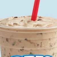 Oreo Cookie Chocolate Shake · Thick and creamy shake made with Tastee Freez soft serve, chocolate syrup and Oreo cookies.