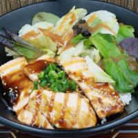 Salmon Teriyaki  Bowl · Grilled Salmon,rice & salad