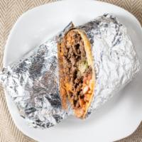 Burrito · Served with your choice of meat, beans, rice, onion, cilantro, and salsa.