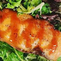 Salmon Salad · fresh salad served with grilled salmon
