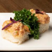 Spicy Albacore Crispy Rice Sushi · 