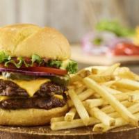 Double Classic Smash® Burger · 990 calories. Double Certified Angus Beef, American cheese, lettuce, tomatoes, red onions, p...