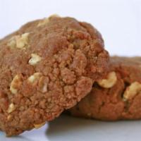 Vegan Gluten-Free Peanut Butter (3) · Three of the vegan gluten-free peanut butter cookies.